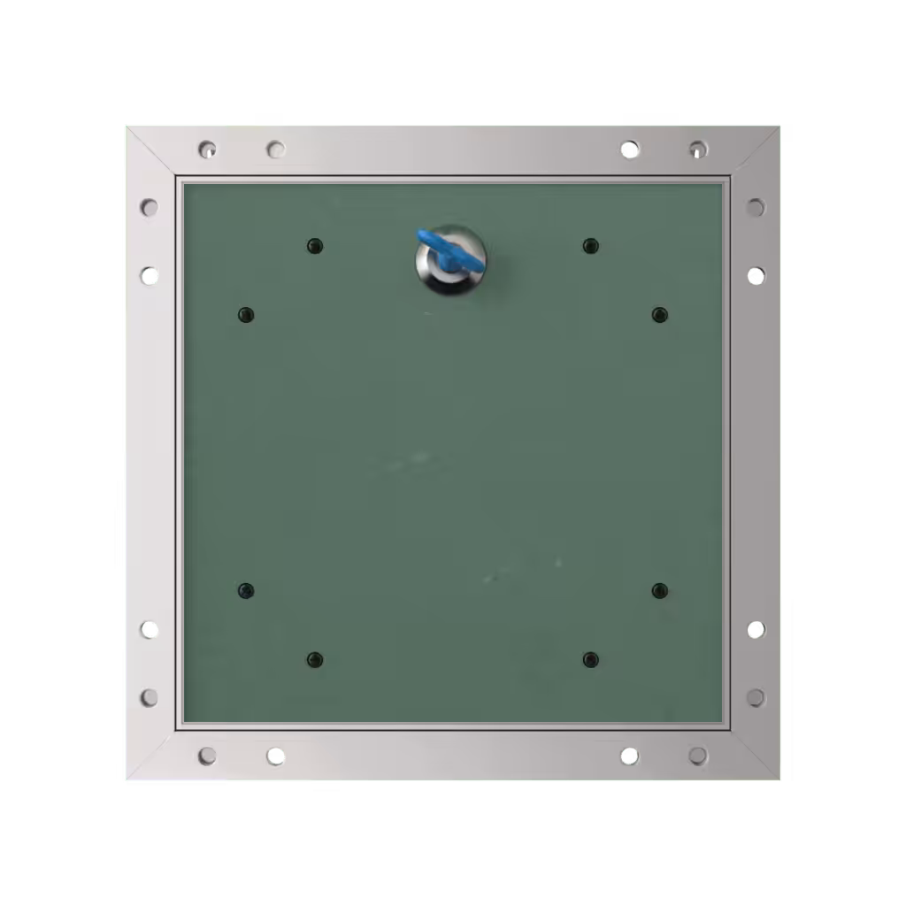 Trappe de visite invisible Tempo Eco Star pour plaque de plâtre BA 13, ouverture à clé carrée 4 pans, 150×300 à 1400×1400 mm