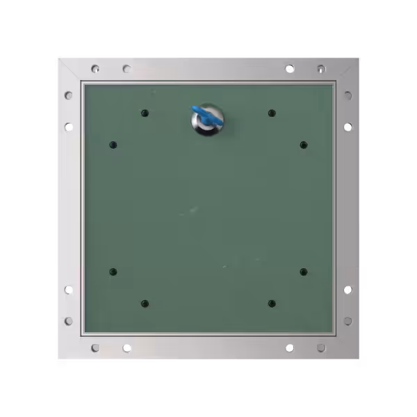 Trappe de visite invisible Tempo Eco Star pour plaque de plâtre BA 13, ouverture à clé carrée 4 pans, 150×300 à 1400×1400 mm