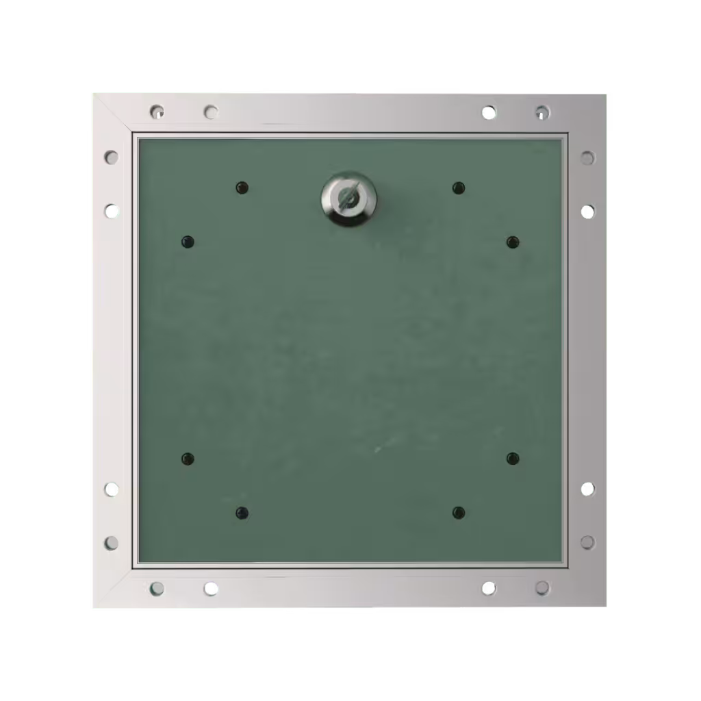 Trappe de visite invisible Tempo Eco Star pour plaque de plâtre BA 13, ouverture à clé cylindrique, 150×300 à 1400×1400 mm
