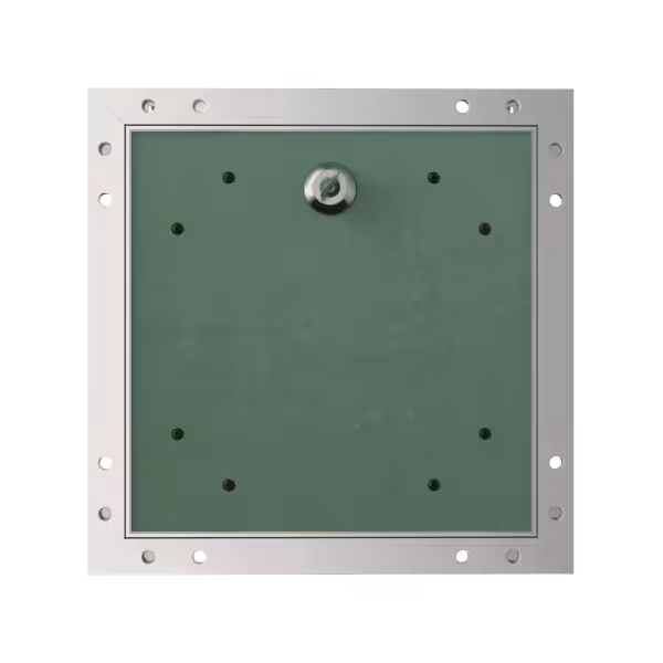 Trappe de visite invisible Tempo Eco Star pour plaque de plâtre BA 13, ouverture à clé cylindrique, 150×300 à 1400×1400 mm
