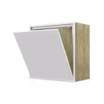 Trappe de visite métallique Tempo Primus Airproof pour bâtiment BBC, étanche à l'air avec isolant 2×160 mm