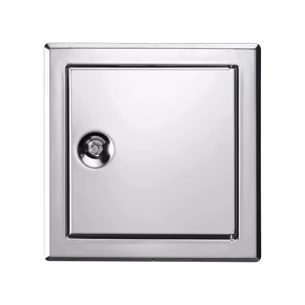 Trappe de visite métallique Tempo Softline en inox brossé, ouverture clé 4 pans, 200×200 à 600×600 mm