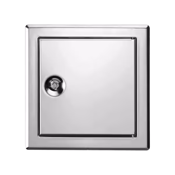 Trappe de visite métallique Tempo Softline en inox brossé, ouverture clé 4 pans, 200×200 à 600×600 mm