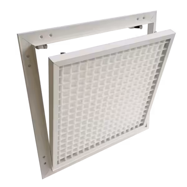 Trappe de visite Eco Ventil avec grille d'aération plastique pour cloisons BA 12,5 mm, 200×200 à 600×600 mm