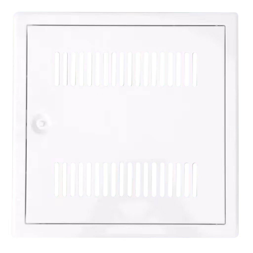 Trappe de visite métallique Tempo Softline ventilée avec grille d'aération, ouverture clé 4 pans, 200×200 à 600×600 mm
