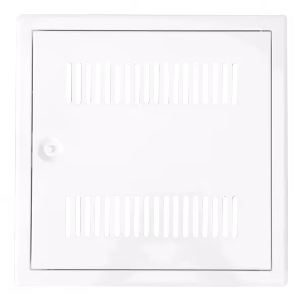 Trappe de visite métallique Tempo Softline ventilée avec grille d'aération, ouverture clé 4 pans, 200×200 à 600×600 mm