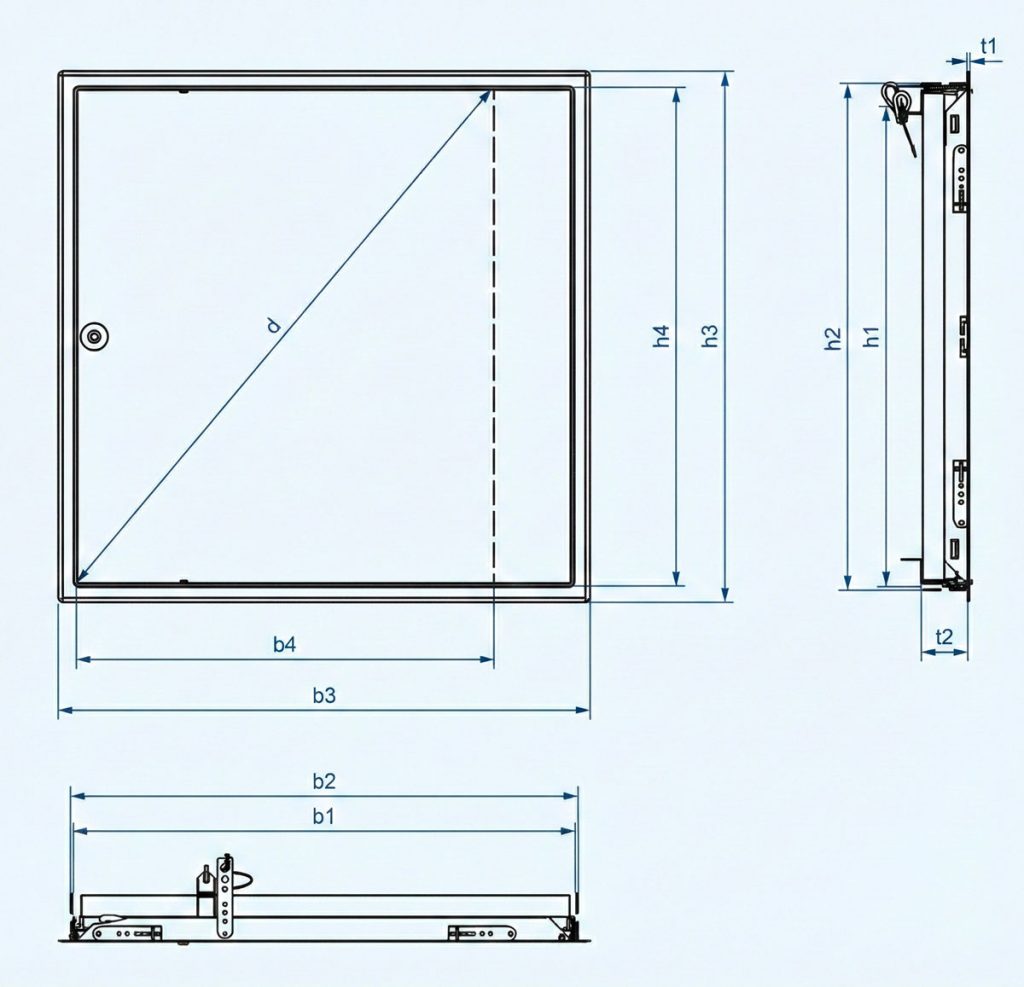 Trappe de visite coupe-feu EI60 60 min plafond – Fire-Star SW 1 Trappe de visite coupe-feu EI60 60 min plafond – Fire-Star SW trappe plafond coupe feu ei 60 softline fire star size