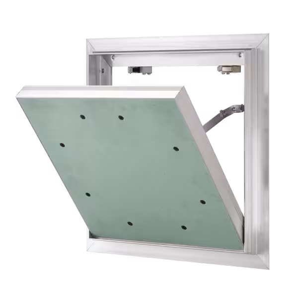 Trappe de visite Alu Quattro en aluminium, étanche à l'air, à la pluie battante et à la fumée, 200×200 à 600×600 mm