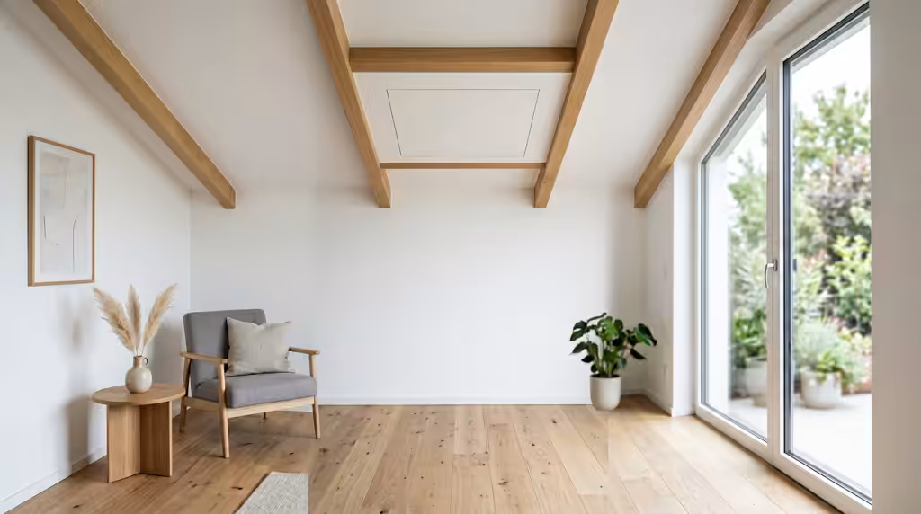 trappe de visite bois parquet salon invisible