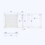 Schéma technique du motif de perforation 8/18 R, trappe de visite Tempo Eco Star